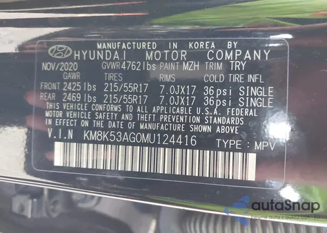2021 Hyundai Kona Electric Ultimate from USA, damaged, VIN KM8K53AG0MU124416